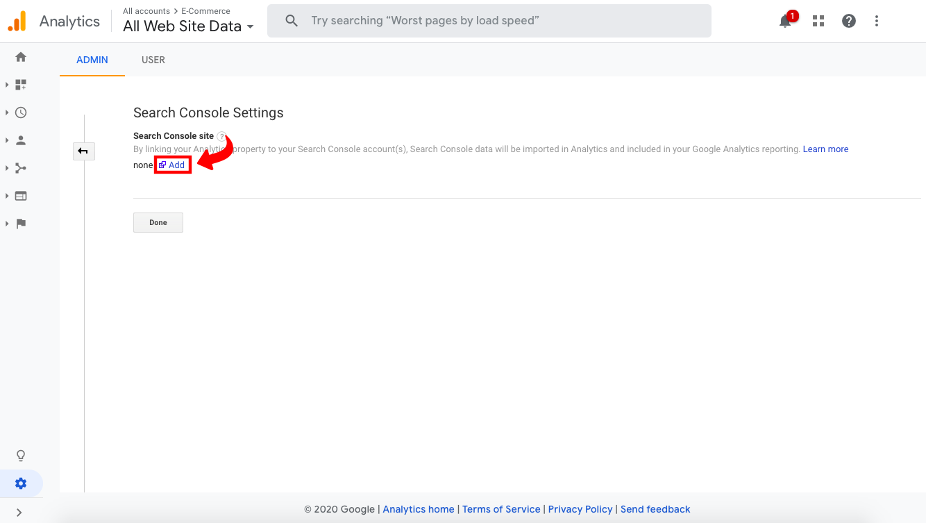 Povezivanje Google Search Console i Google Analytics - 3
