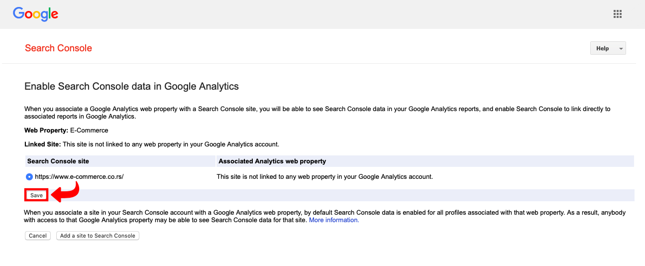 Povezivanje Google Search Console i Google Analytics - 4